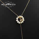 Ginkgo Biloba Leaves Long Pendant Necklace for Women