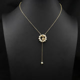 Ginkgo Biloba Leaves Long Pendant Necklace for Women