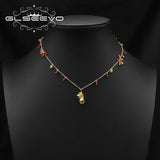 Golden Yellow Crystal Pendant Necklace Necklaces Woman Jewelry Anniversary