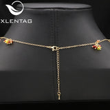 Golden Yellow Crystal Pendant Necklace Necklaces Woman Jewelry Anniversary
