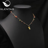 Golden Yellow Crystal Pendant Necklace Necklaces Woman Jewelry Anniversary