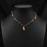 Golden Yellow Crystal Pendant Necklace Necklaces Woman Jewelry Anniversary