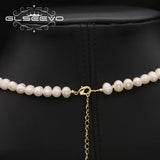 Green Jade Natural Freshwater Pearls Long Necklace For Woman