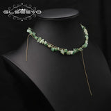 Green Tanglin Natural Pearls Tassel Necklace For Women