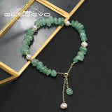 Green Tanglin Natural Tahitian Pearl Bracelet Retro Woman Jewelry