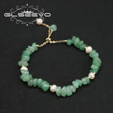 Green Tanglin Natural Tahitian Pearl Bracelet Retro Woman Jewelry