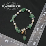 Green Pinecone Woman Stretch Bracelet Fine Jewelry Bridal