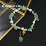Green Pinecone Woman Stretch Bracelet Fine Jewelry Bridal