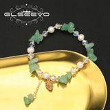 Green Pinecone Woman Stretch Bracelet Fine Jewelry Bridal