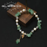 Green Pinecone Woman Stretch Bracelet Fine Jewelry Bridal