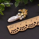 Baroque Pearl Earrings Pendant Hand-Made Jewelry GE0984