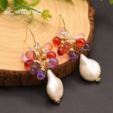 Baroque Pearl Earrings For Women - Engagement Birthday Gift
