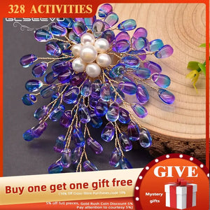 Crystal Resin Shaped Brooch Wedding Party Gift Jewelry