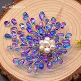 Crystal Resin Shaped Brooch Wedding Party Gift Jewelry