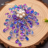Crystal Resin Shaped Brooch Wedding Party Gift Jewelry