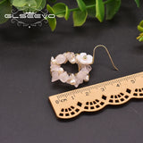 Crystal Flower Hoop Earrings for Women