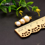 Fresh Water Pearl Long Drop Earrings Wedding Jewelry GE0779