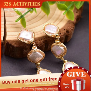 Baroque Pearl Geometry Earrings For Anniversary Women GE0935
