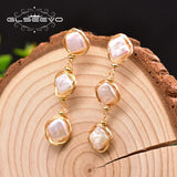 Baroque Pearl Geometry Earrings For Anniversary Women GE0935