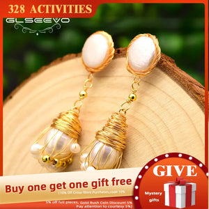 Baroque Pearl Tassel Drop Earrings Wedding Dangle Jewelry