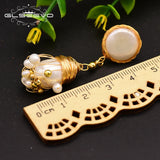 Baroque Pearl Tassel Drop Earrings Wedding Dangle Jewelry