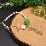 Fresh Water Pearl Jade Tassel Bracelet Women Jewelry GB0203