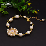 GLSEEVO Pearl Sun Flower Bracelet For Women