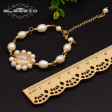 GLSEEVO Pearl Sun Flower Bracelet For Women