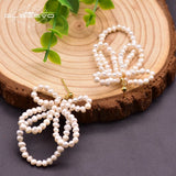 Freshwater Pearl Bowknot Pendant Earrings for Wedding