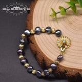 Freshwater Pearl Bracelet Copper 18k Plated GB0949