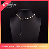 Freshwater Pearl Necklace For Women Wedding Party Bow Pearl Pendant