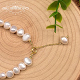Freshwater Pearl Pendant Hand Bracelet for Women