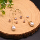 Freshwater Pearl Tree Drop Earrings For Women GE0912