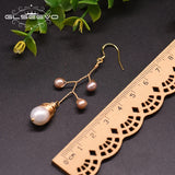Freshwater Pearl Tree Drop Earrings For Women GE0912