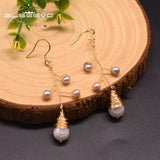 Freshwater Pearl Tree Drop Earrings For Women GE0912