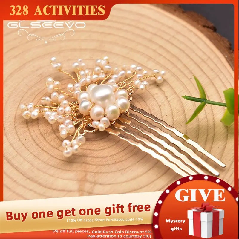 Natural Pearl Hairpin Wedding Party Headdress GH0050