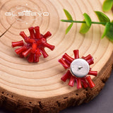 Red Sea Bamboo Coral 925 Silver Stud Earrings for Women GE0661