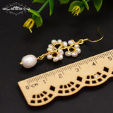 GLSEEVO Natural Pearl Dangle Earrings Women Gift Drop Earrings GE0671