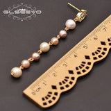 Fresh Water Pearl Long Earrings for Women GE0839