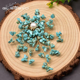 Vintage Turquoise Leaves Brooch Pin for Women Wedding Jewelry