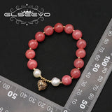 Heart-Shaped Natural Pearls Red Bracelet