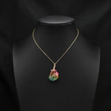 Colorful Crystal Pendant Necklace For Woman Jewelry Girls Gift