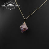 Purple Amethyst Pendant Necklace - Minimalist Elegance for Women
