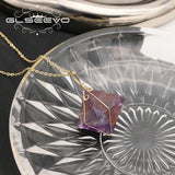 Purple Amethyst Pendant Necklace - Minimalist Elegance for Women