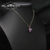 Irregular Purple Amethyst Pendant Necklace High Jewelry Anniversary