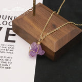 Irregular Purple Amethyst Pendant Necklace High Jewelry Anniversary