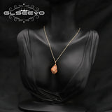 Irregular Red Carnelian Pendant Necklace Retro Charm Jewelry