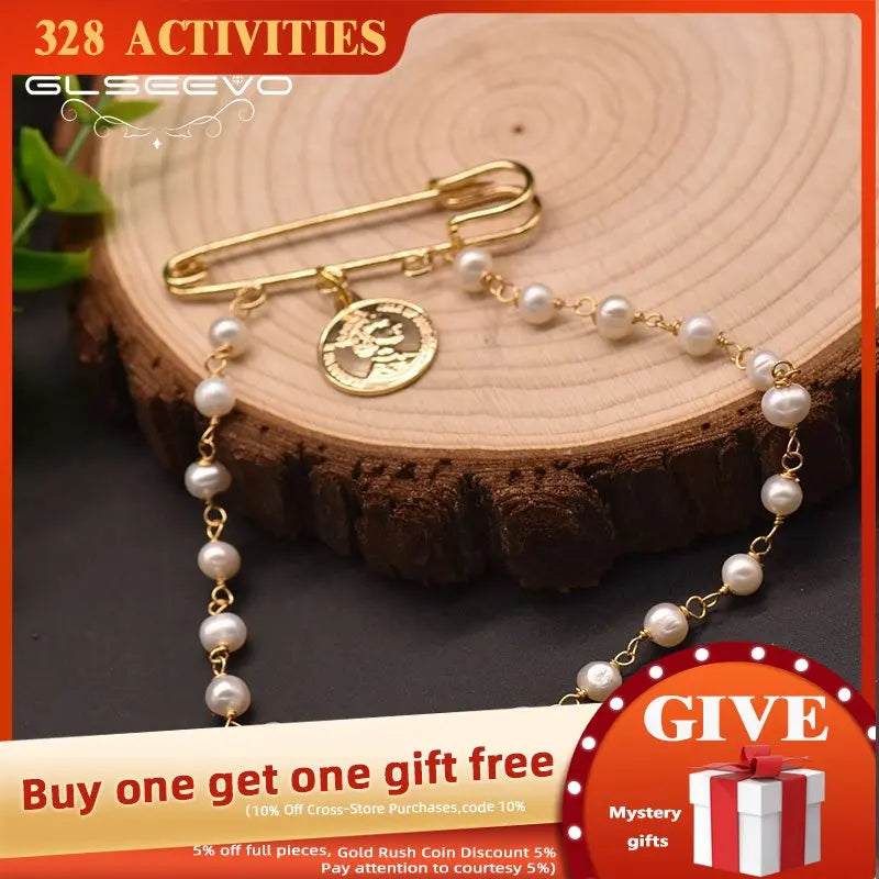 Freshwater Pearl Brooch Anniversary Tassel Jewelry