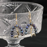 Lapis Lazuli Elk Ear Hooks Women's Earrings