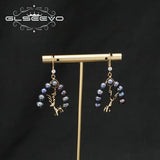 Lapis Lazuli Elk Ear Hooks Women's Earrings